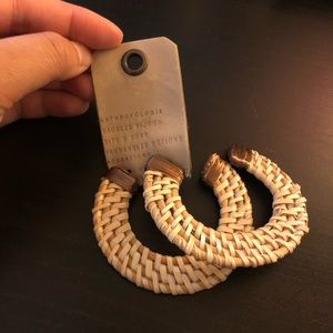 Anthropologie Woven Hoop Earrings